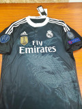 2014/2015 RMA Away Black Long Sleeve Retro Soccer Jersey (长袖)