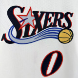 25/26 76ERS MAXEY #0 White Retro Top Quality Hot Pressing Retro NBA Jersey