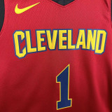16/17 Cavaliers HARDEN #1 Wine Red Top Quality Hot Pressing Retro NBA Jersey