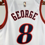25/26 76ERS GEORGE #8White Retro Top Quality Hot Pressing Retro NBA Jersey