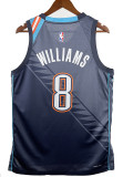 25/26 Thunder WILLIAMA # 8 Royal Blue City Edition Top Quality Hot Pressing NBA Jersey