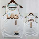 22/23 Cavaliers HARDEN #1White City Edition Top Quality Hot Pressing Retro NBA Jersey