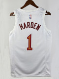 22/23 Cavaliers HARDEN #1White Top Quality Hot Pressing Retro NBA Jersey