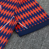 26/27 Bayern checkered pattern Orange shirts pants suit