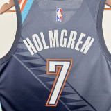 25/26 Thunder HOLMGREN # 7 Royal Blue City Edition Top Quality Hot Pressing NBA Jersey
