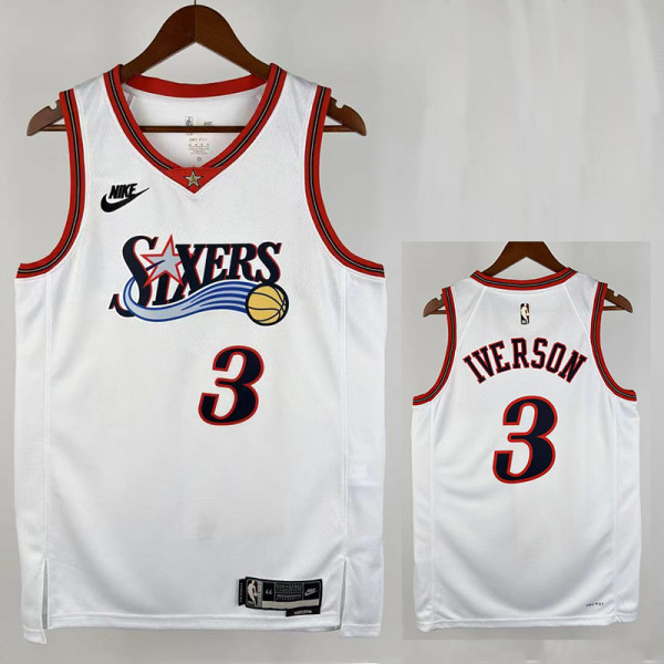 25/26 76ERS IVE RSON #3 White Retro Top Quality Hot Pressing Retro NBA Jersey