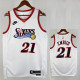 25/26 76ERS EMBIID #21 White Retro Top Quality Hot Pressing Retro NBA Jersey