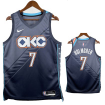 25/26 Thunder HOLMGREN # 7 Royal Blue City Edition Top Quality Hot Pressing NBA Jersey