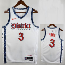 24/25 Wizards YONG # 3 White City Edition Top Quality Hot Pressing NBA Jersey