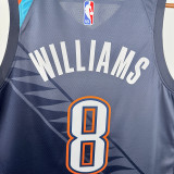 25/26 Thunder WILLIAMA # 8 Royal Blue City Edition Top Quality Hot Pressing NBA Jersey