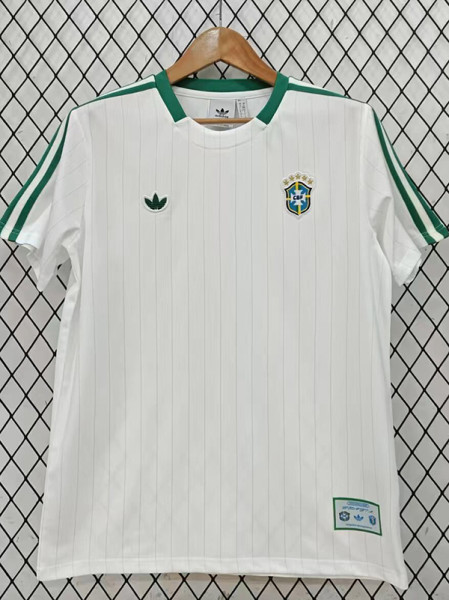26/27 Brazil Retro Edition White Fans Soccer Jersey