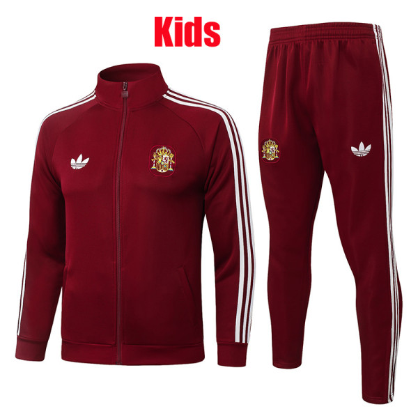 26/27 Spain Maroon Kids Jacket Tracksuit#E26047(童装)