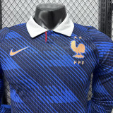 26/27 France Home Player Version Long Sleeve Soccer Jersey(embroidery star刺绣星)