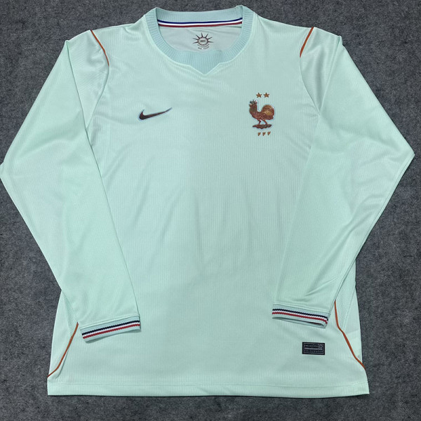 26/27 France Away Long Sleeve  Soccer Jersey(embroidery star刺绣星星)