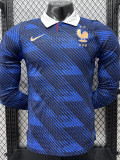 26/27 France Home Player Version Long Sleeve Soccer Jersey(embroidery star刺绣星)