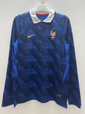 26/27 France Home Long Sleeve Soccer Jersey