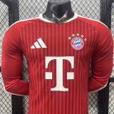 26/27 Bayern Home Player Version Long Sleeve Soccer Jersey