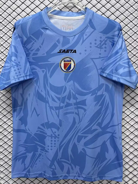 26/27 Haïti Goalkeeper Blue Fans Soccer Jersey