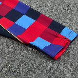 26/27 BAR Red&Blue Checkered Pattern Half Pull Tracksuit#  (半拉链)