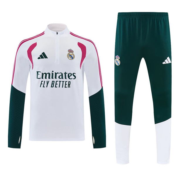 26/27 RMA White Half Pull Tracksuit (半拉链)