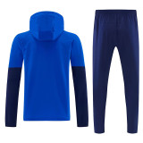 26/27 Marseille  Royal Blue HoodedWindbreaker Tracksuit