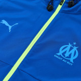 26/27 Marseille Blue Hooded Windbreaker Tracksuit