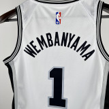 Sa Spurs WE MBANYAMA #1White Kids Top Quality Hot Pressing NBA Jersey(童装)