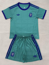26/27 Argentina Ｇoalkeeper Green Kids Soccer Jersey