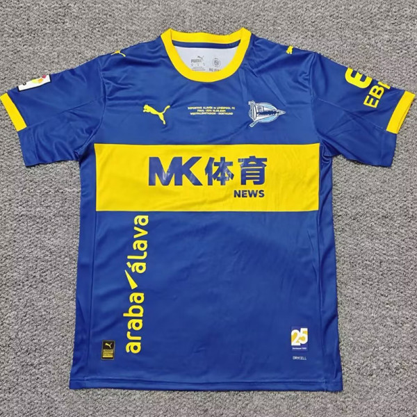 25/26 Deportivo Alavés Blue Retro Soccer Jersey(带西甲章)