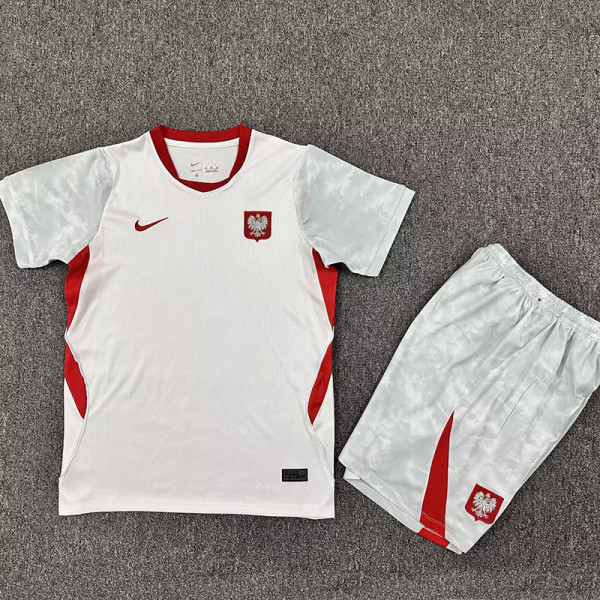 26/27 Poland Home Kids Soccer Jersey
