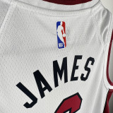 HEAT JAMES #6 White Kids Top Quality Hot Pressing NBA Jersey(V领童装)