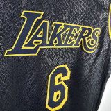 LAKERS JAMES#6 Snakeskin Black KidsTop Quality Hot Pressing NBA Jersey(童装)