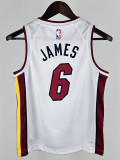 HEAT JAMES #6 White Kids Top Quality Hot Pressing NBA Jersey(V领童装)