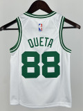 CELTICS QUETA #88 White Kids Top Quality Hot Pressing NBA Jersey(童装)