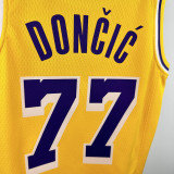 22/23 LAKERS DONCIC#77 Yellow Kids Top Quality Hot Pressing NBA Jersey(童装)