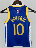 WARRIORS BUT LER III#10 Blue Kids Top Quality Hot Pressing NBA Jersey(童装)