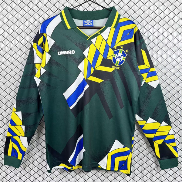 1994/1995 Brazil Goalkeeper Long Sleeve Retro Soccer Jersey