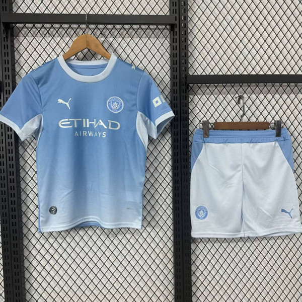 26/27 Man City Home Kids Soccer Jersey
