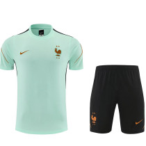 26/27 France Light Green Training Short Suit
