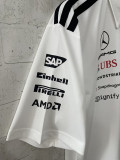 2026 F1 Mercedes White 1:1 Polo Racing Suit (翻领)