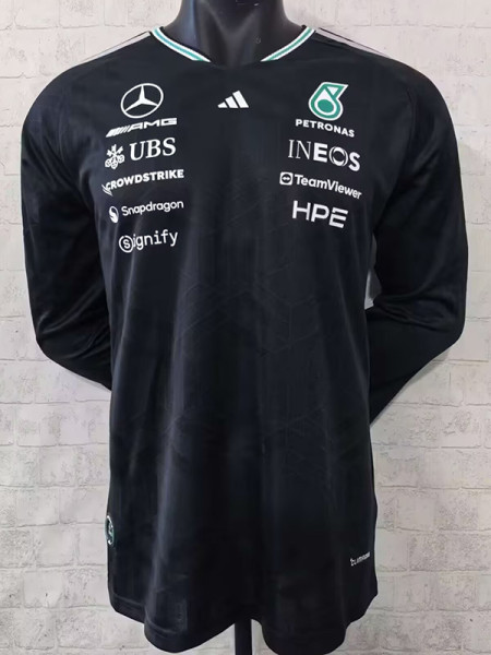 2026 F1 Mercedes Black 1:1Long Sleeve Racing Suit