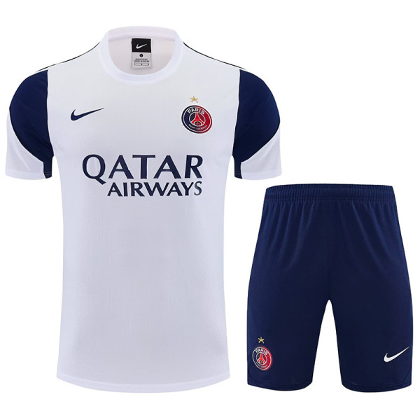 26/27 PSG White Training Short Suit (With stars带星)