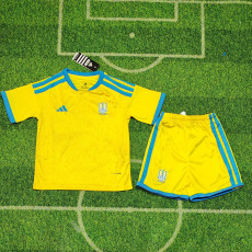 26/27 Ukraine Home Kids Soccer Jersey