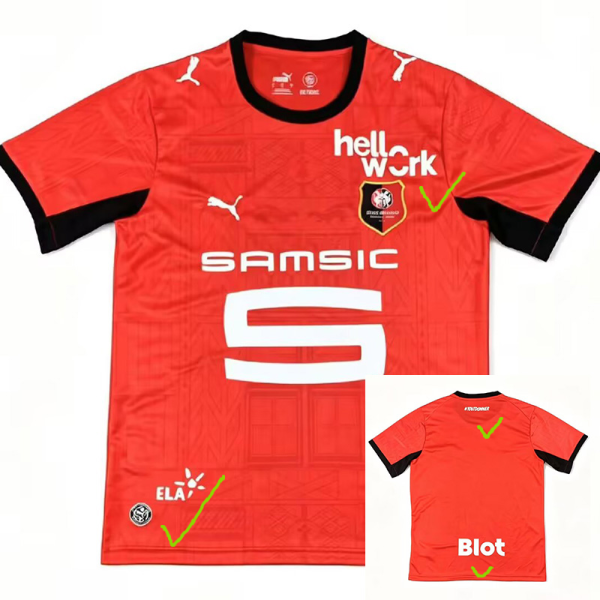 26/27 Stade Rennais Home Fans Soccer Jersey