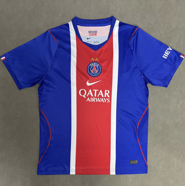 26/27 PSG Home (With embroidery Two stars) Fans Soccer Jersey( 前带刺秀二星)