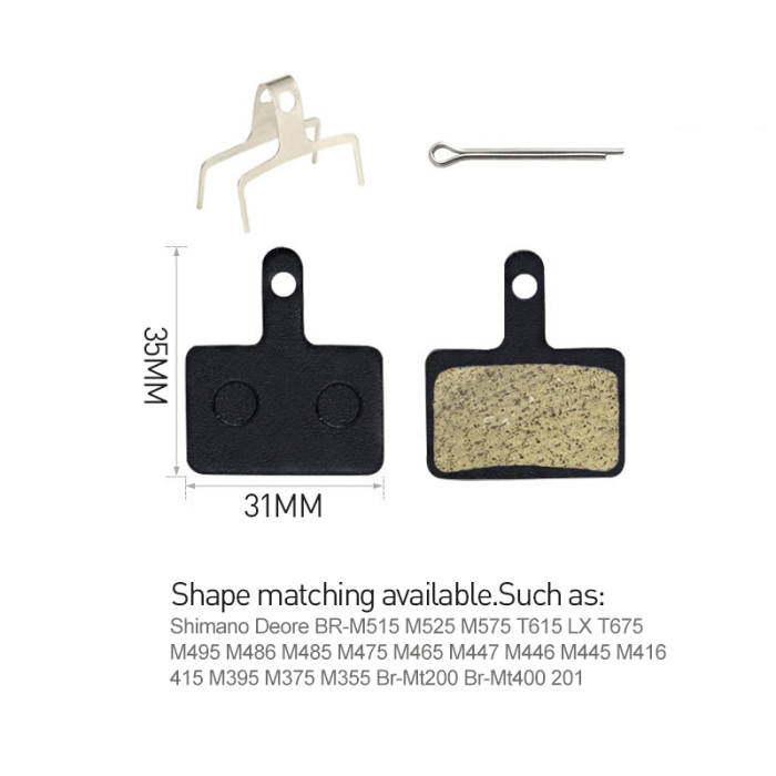 12 Pairs Resin Bicycle Brake Pads for SHIMANO B01S MT500 MT200 M446 M416 M475 M486 M485 M375 M395 M525 M515 M445