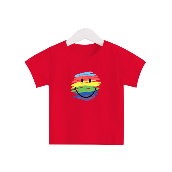 New Summer Cotton Short Sleeves Red #C01