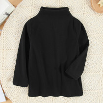 2023 Children's casual long sleeved sweater Black #AB01