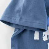 2023 New Summer Cotton Short Sleeves Royal Blue #R02