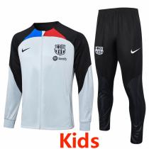 23-24 BAR Light Gray Kids Jacket Tracksuit #E719 (童装)